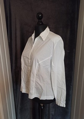 Verse Damen Bluse weiß Gr. 46 3XL 100% Baumwolle Langarm