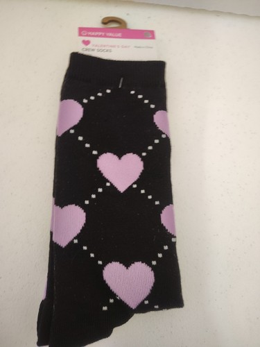 Calze Happy Value donna taglia 4-10 nero/viola cuori 1 paio - Foto 5 di 5