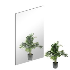 16 x 12'' Glass Wall Mirror Tile Self Adhesive Frameless High Clear Mirror Sh...