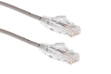 Cat6 Slim Ethernet Patch Cable, Snagless, 2 ft, Gray
