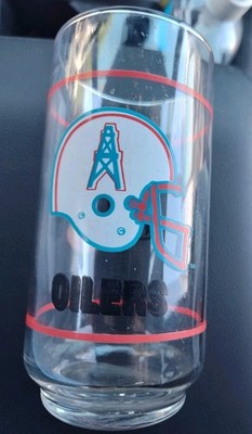 1988 Mobil Oil Promotional Beverage Drinking Glass Houston Oilers 12 ounce NFL