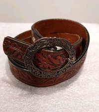Western Women Leather Belt Hand Tooled