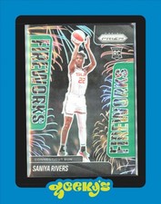 2025 Panini Prizm WNBA Saniya Rivers Green Prizm Fireworks RC #1 Sun