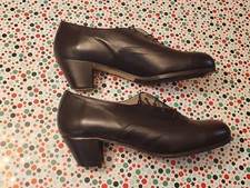 Scarpe Triano Flamenco Nero di Tamara Flamenco Dance, Pelle, US 10.5-11