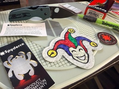 🕷️Spyderco Lil' Native Cruwear Forest Green Knife Joker