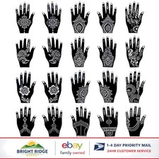 Reusable Henna Tattoo Stencil Kit for Perfect Temporary Body Art Creations