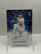 2025 Topps Update Logan Henderson Rookie Auto Blue /150 Baseball Stars Brewers