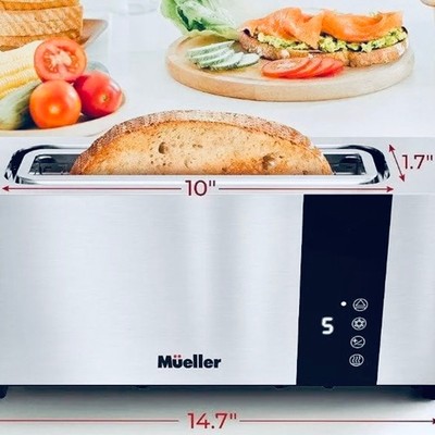 Toaster Mueller UltraToast Full Stainless Steel Toaster 2 Slice, open box