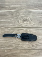 Kershaw Steppe Black Polymer D2 Steel Fixed Blade Knife w/ Belt Sheath 2048