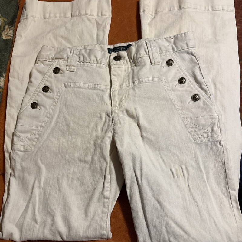  Polo Ralph Lauren women’s corduroy Jeans Size 4 cream/white 
