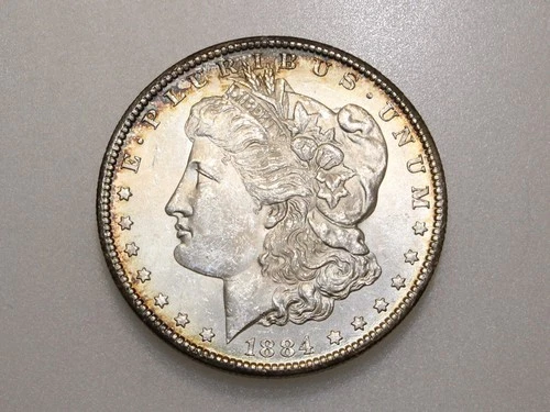 1884-CC $1 MORGAN SILVER ONE DOLLAR GEM BU
