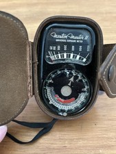 Vintage Weston Master II Exposure Light Meter 735 w/ Leather Case Black Version