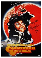 Clockwork Orange Malcolm McDowell Signed Autographed 24x36 Photo Poster