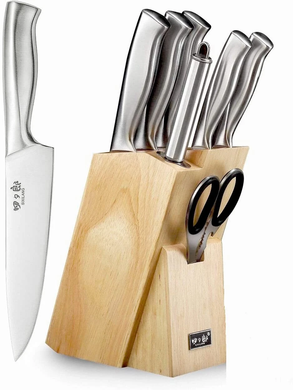 Set, 8 Piece German Stainless Steel Hollow Handle Manual Sharpener Forged Kit...
Opens in a new wind