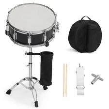 14 x 5.5in Snare Drum Set with Drumstick Holder, Bag,Strap, Mute Pad for Student