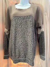 Knox Rose Thermal Top Size Large Animal Print