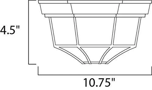 Maxim Crown Hill-Two Light Outdoor Flush Mount in Early American style-10.75 ... - Picture 2 of 3