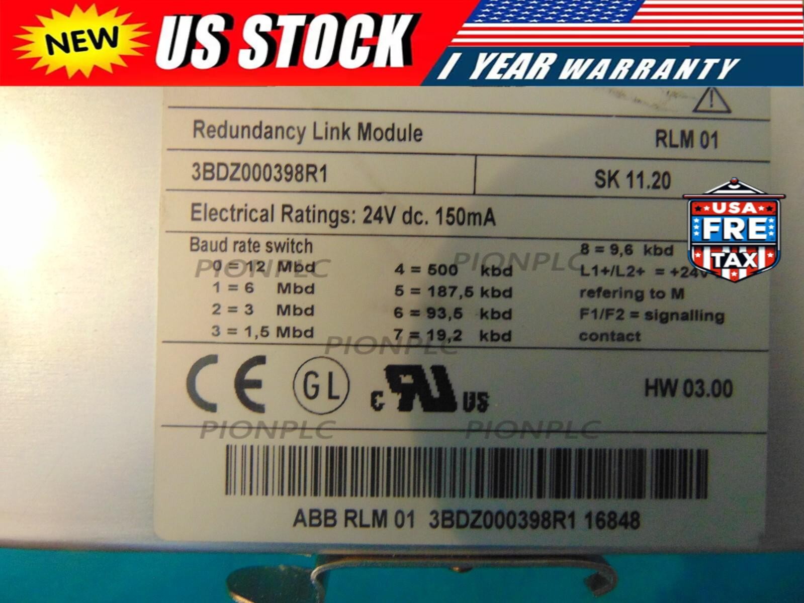 ABB RLM01 Redundancy Link Module 3BDZ000398R1 SK 11.20 Clean Unit