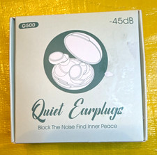 Quiet Earplugs G500 -45dB Ear Plug Pack Black with Ear Tips XS/S/M/L