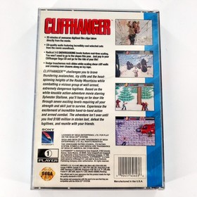 Cliffhanger (Sega CD, 1993) Complete *DAMAGED CASE* Tested & Works