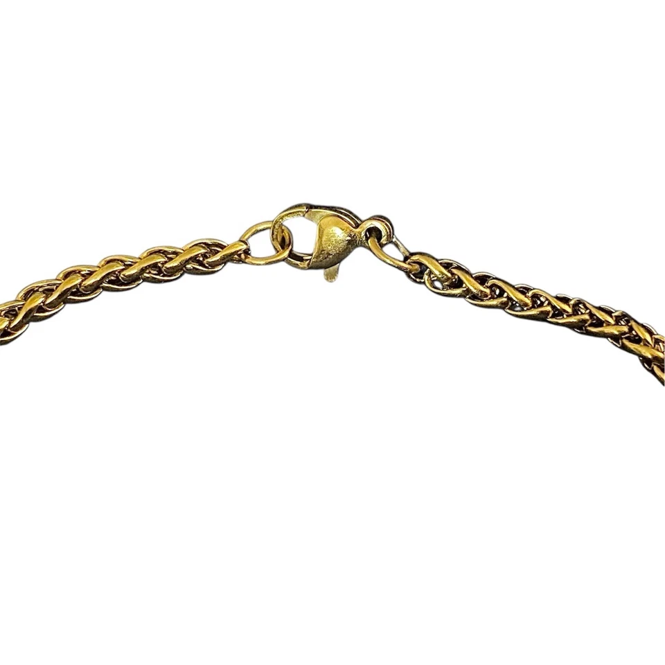 Пшеница цепочка из нержавеющей стали 8,3 дюйма длиной и 4 мм шириной браслет - Изображение 3 из 3