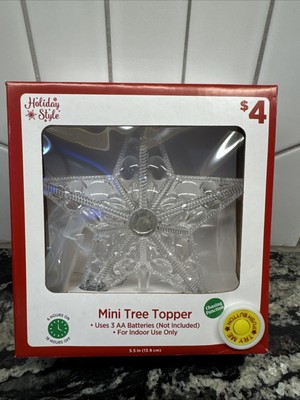 5.5'' Mini Multicolor Lights Christmas Tree Topper Star for Mini Tree D