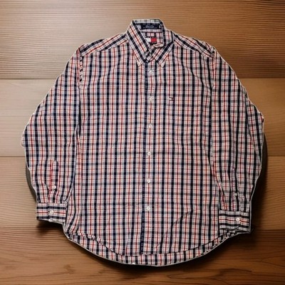 Vintage Tommy Hilfiger Long Sleeve Button Up Plaid Shirt Mens Size S