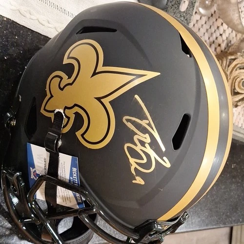 Drew Brees New Orleans Saints Signed Football Helmet Beckett Authenticated