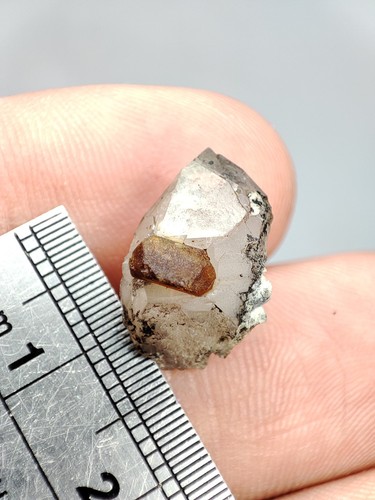 Very Rare Parisite-(Ce) Terminated Gemmy Crystal on Quartz with Albite - Zagi - Picture 6 of 6