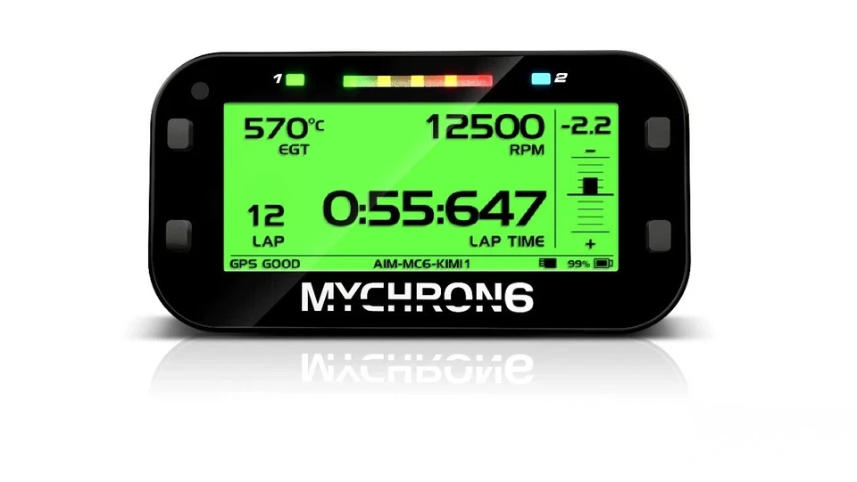 AiM MyChron6 GPS w/ Water Temp Sensor GoKart WiFi 4Gb Data Acquisition Lap Timer - Image 2 of 4