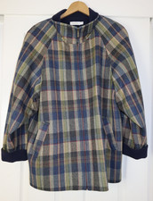 AVOCA Blue Green Mix Irish Tweed Wool Cashmere Coat Jacket Womens Size 20 VGC