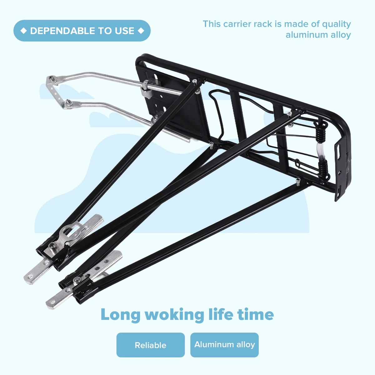 Rear Pannier Rack Mountain Bike Shelf Aluminum Alloy Carrier Accessories 1252