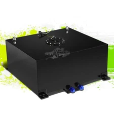 15 GALLON LIGHTWEIGHT RACE BLACK ALUMINUM GAS FUEL CELL TANK+ SENDER 20X17.5X10