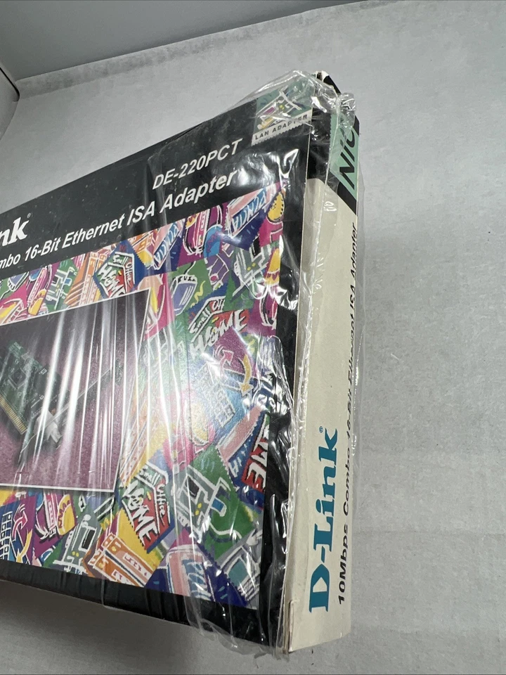 D-Link DE-220PCT 10Mbps Combo 16-Bit Ethernet ISA Lan Adapter New Sealed Read - Image 2 of 4