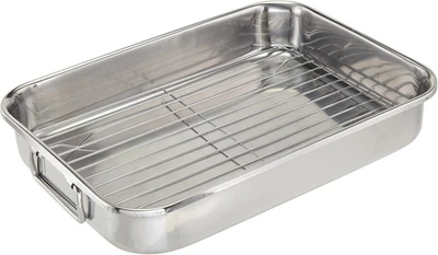 EXCELSTEEL Stainless Steel Roasting Pan, 16 X 12 Inches