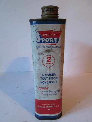 Renault special sport 2 Lt oil tin. Motor oil tin.Castrol.Esso.Elf.Shell. BP. - Picture 2 of 4