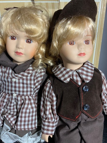 Heidi & Eric Porzellan Puppen Set Wyndham Lane - handbemalt & Augen Handset - Bild 4 von 7