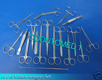 18 Pcs  Minor Surgery Surgical Instruments Set 