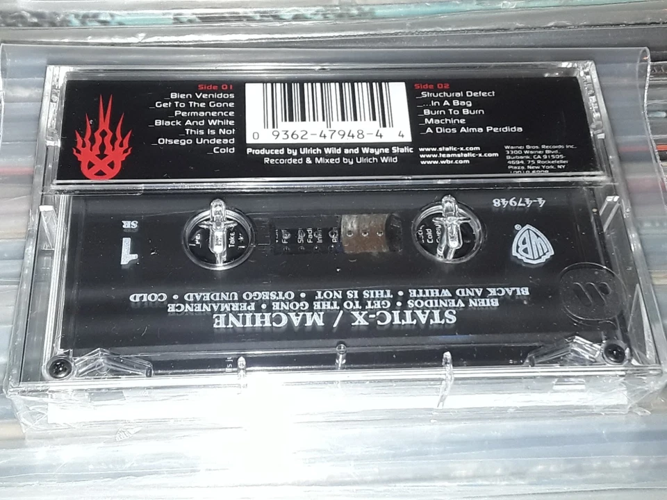 RARE ORIGINAL STATIC-X MACHINE CASSETTE TAPE USA SEALED INDUSTRIAL NU METAL Foto 2 de 4