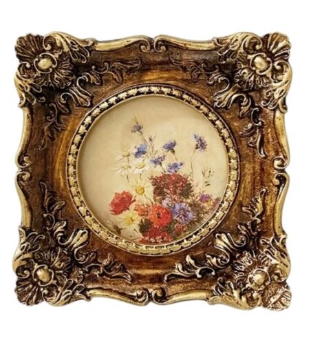 Ornate Vintage Style Gold Square Floral Frame