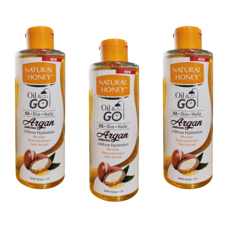 3pz NATURAL HONEY Olio doccia corpo idratante Argan oil & go no risciacquo 300ml