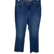 Belle by Kim Gravel Flexibelle 5-Pocket Boot Cut Jean Reg. Washed Indigo 12 Size