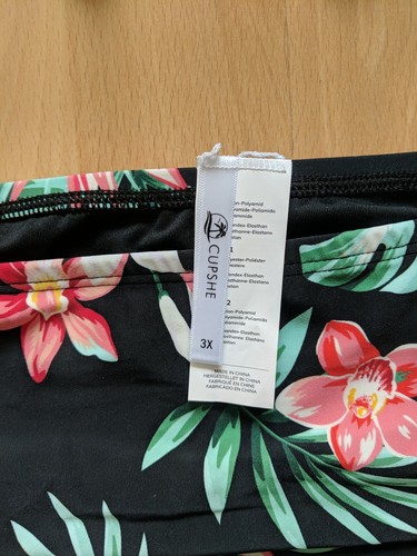 Cupshe Damen Bikini schwarz bunt Größe 3X (3XL / XXXL) Blumenmuster - Bild 4 von 7