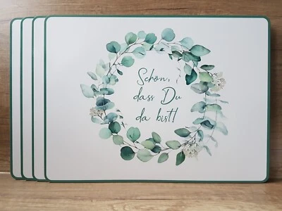 Tischsets 4-teilig - "Eukalyptus" Platzsets Korkeiche Shabby Landhaus - Modell 2 - Bild 1 von 4