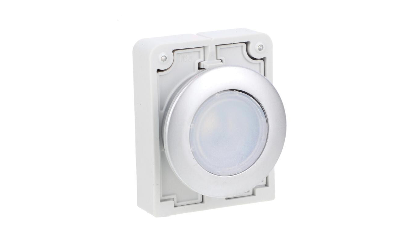 Push-button drive 30mm flat white, illuminated, with spring return M30C-F /T2UK