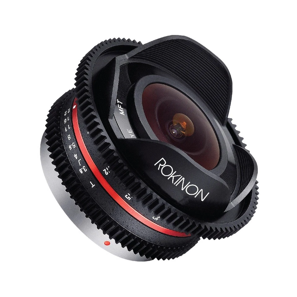 Lente ojo de pez Rokinon 7,5 mm T3,8 Cine UMC para micro cuatro tercios - negro - CV75MFT Foto 2 de 2