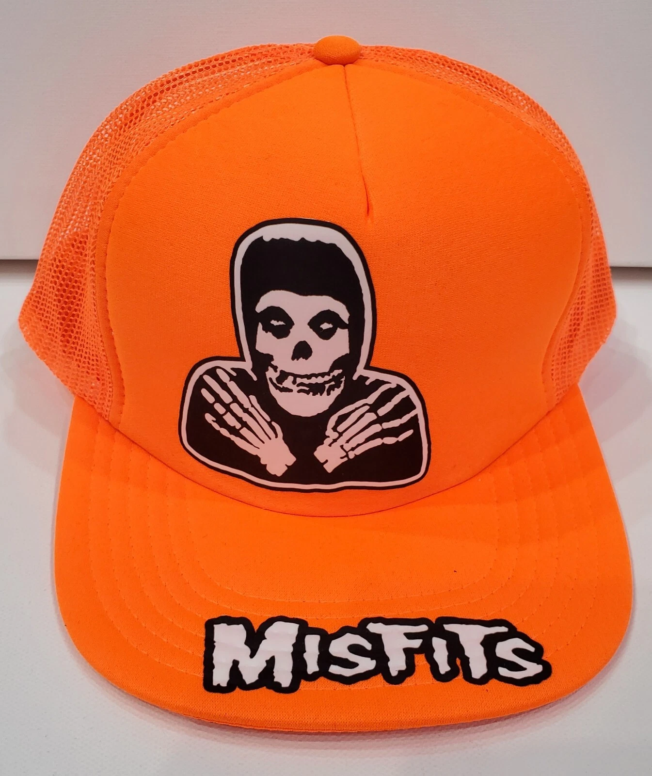 Black Death Gothic Industrial Thrash Metal Friend Sku Neon Orange Trucker Adjust