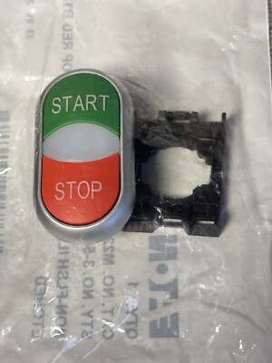 NEW EATON M22-DDL-GR-GB1-GB0 ILLUM. DOUBLE PUSHBUTTON START STOP Momentary IP66