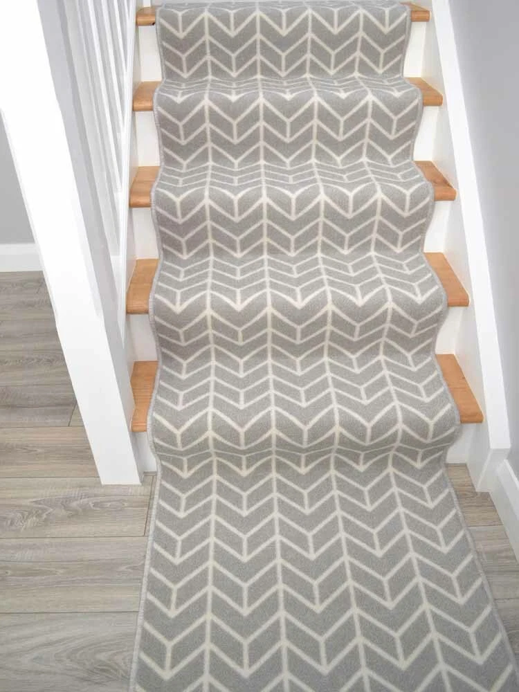 Grey 2024 stair carpet
