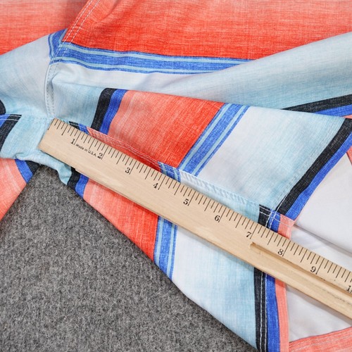Hurley Boardshorts 38 Blue Red Striped Drawstring - Picture 4 of 10